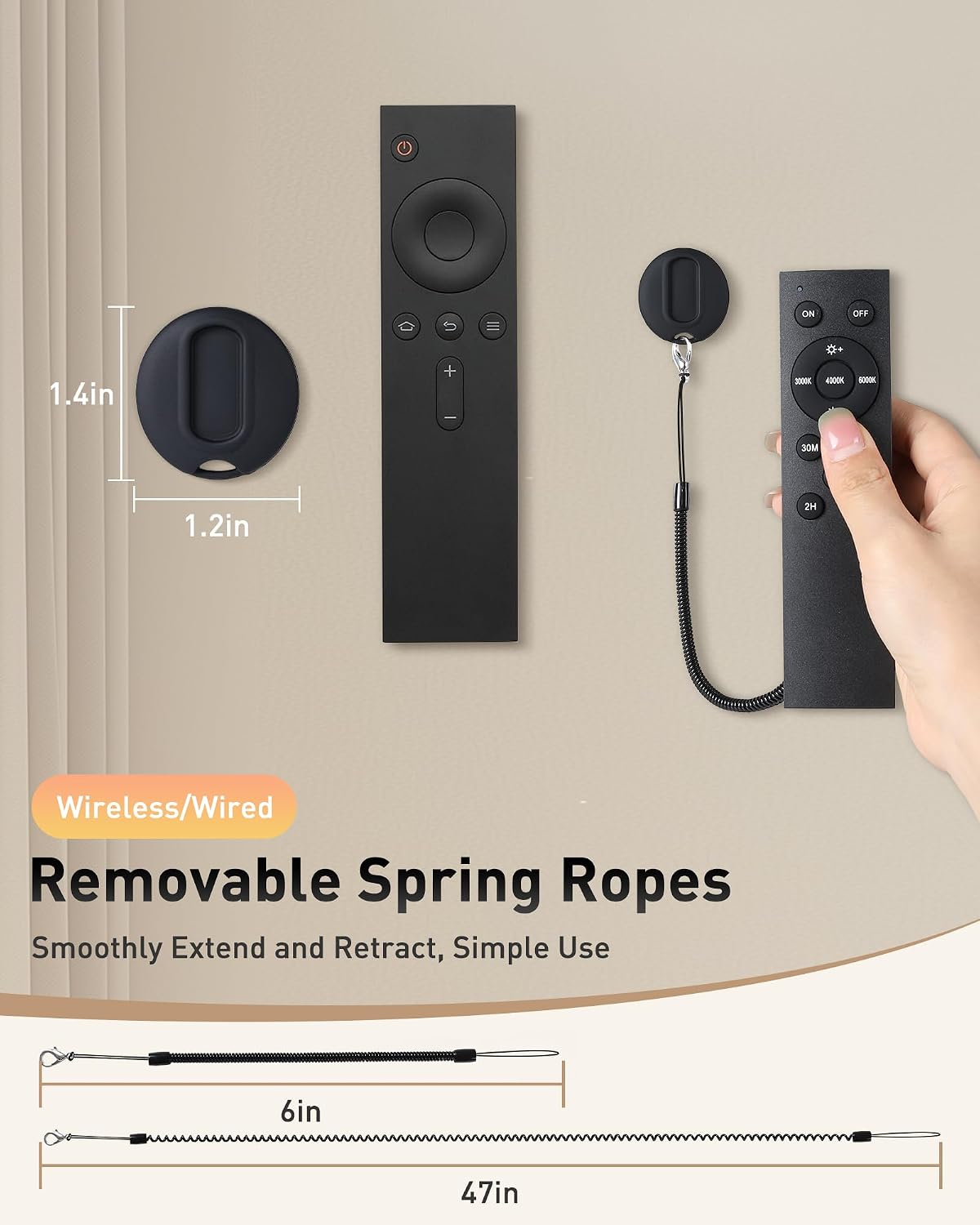 AGPTEK 2-in-1 Magnetic Remote Control Holder Wall Mount, 2 Pack