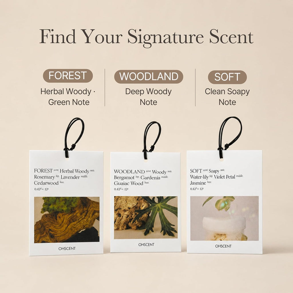 OHSCENT Soft Perfume Sachet, Scented Sachets for Closet and Drawer(Soft)