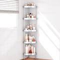 Nieifi 5 Tier Aluminum Corner Shower Caddy Standing-Rustproof-Silver