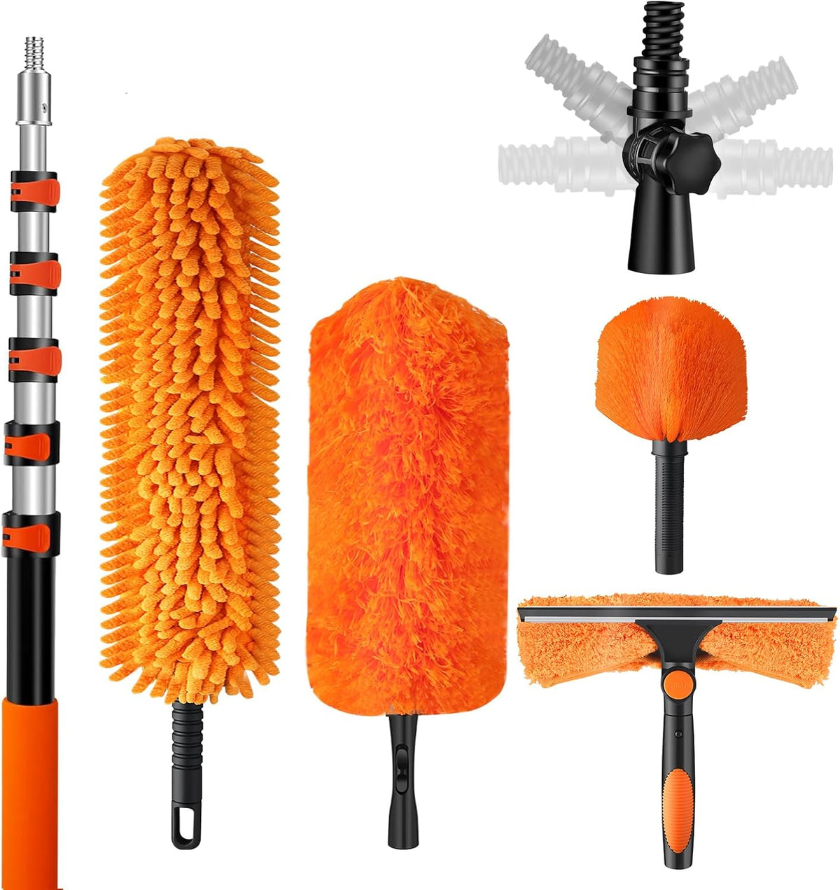 30ft High Reach Duster Kit with Extendable Pole,High Ceiling Duster Kit