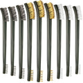 Patelai 9 Pcs Mini Wire Brush Set,Small Metal Cleaning Brushes