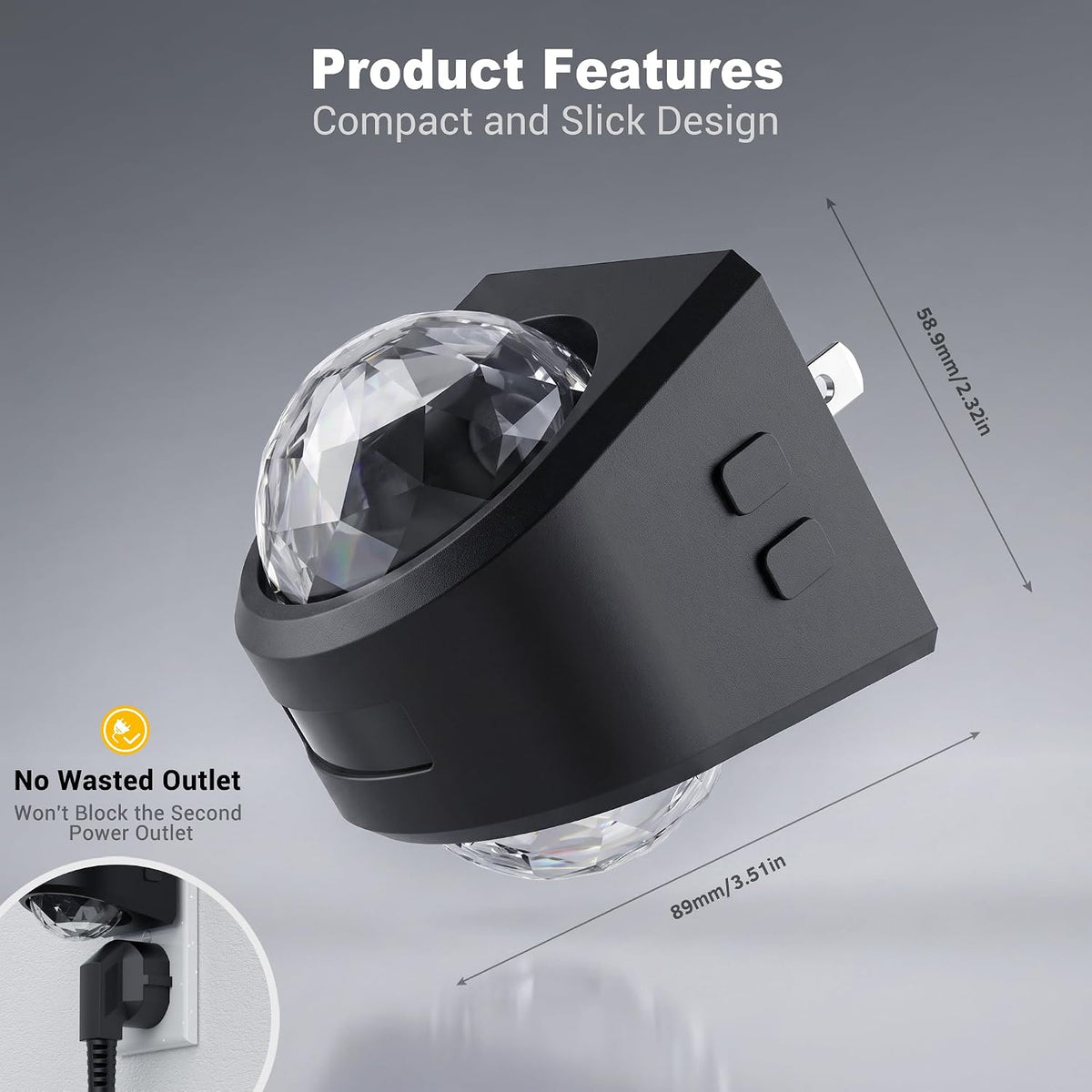 JandCase Motion Sensor Night Light, 3 Color Night Lights Plug into Wall