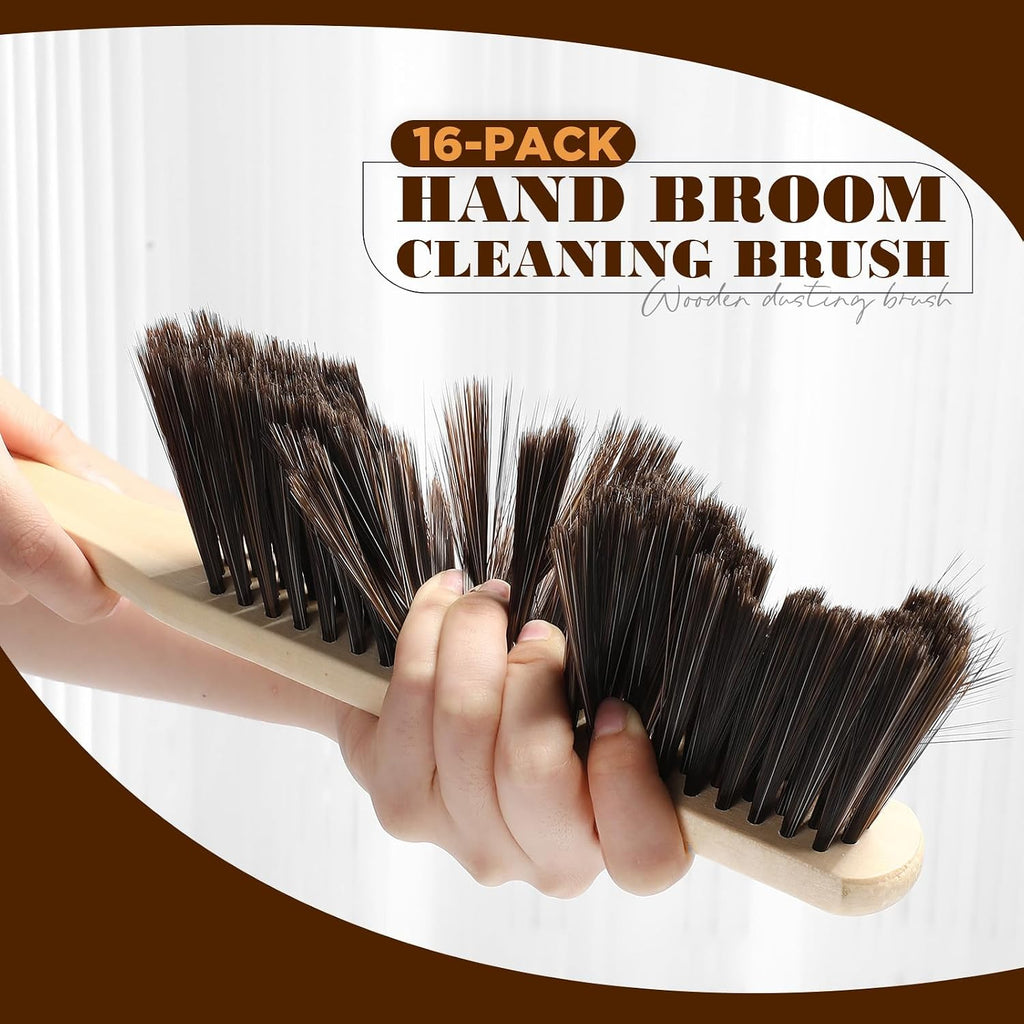 Tioncy 24 Pieces Wooden Dust Brush Bulk Hand Broom Bench Brush