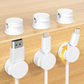 Swiveling Cord Organizer, Magnetic Cable Clips Cable Organizer 6 Pack White