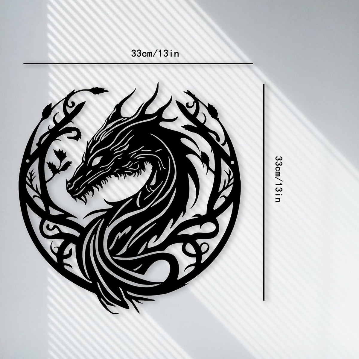 RESACO Metal Dragon Wall Art Dragon Wall Decor Western Room Decor Man Cave Decorative Dragon Head Wall Mount Dragon Lover Gifts