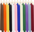 Howemon 24 Pack 10" Tall Colored Taper Candles, Dripless Unscented Colorful Candlesticks for Birthdays Dinner Party Home Décor, Long Burning Spell Chime Candles for Witchcraft Ritual Prayer Meditation