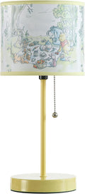 Idea Nuova Table Lamp for Kids, Stick Lamp with Printed Shade & Pull Chain, Bedroom or Nursery Nightstand Lighting,Winnie The Pooh
