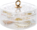 LETURE 3-Layer Acrylic Jewelry Organizer Box for Stud Earrings, Rings, Necklaces, Bracelets, Claw Clip Organizer, Small Bead Storage Containers for Crafts (Clear)