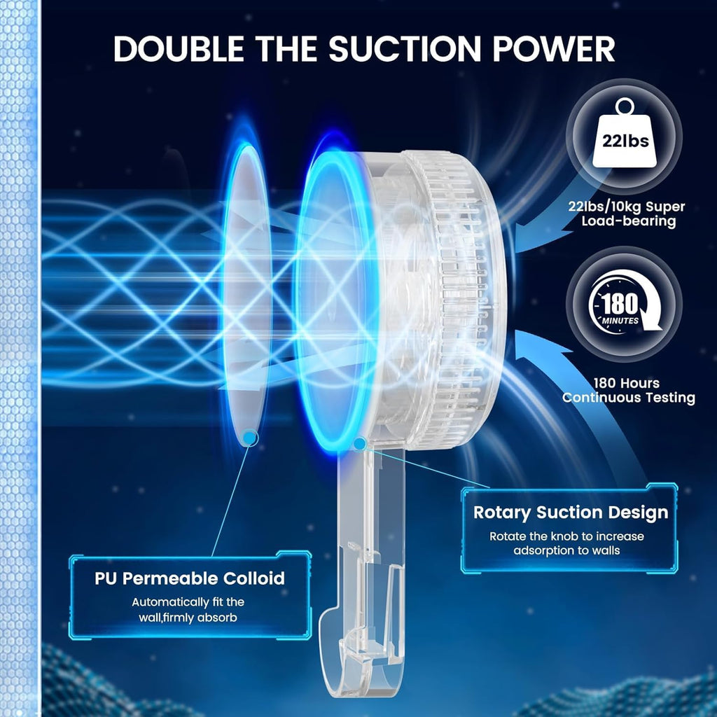 LUXEAR Suction Cup Shower Caddy Clear - 3 Set