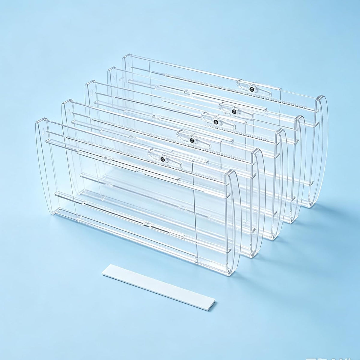 5 Pack 6" High Clear Adjustable Drawer Dividers Clothes,Expandable 12-20"