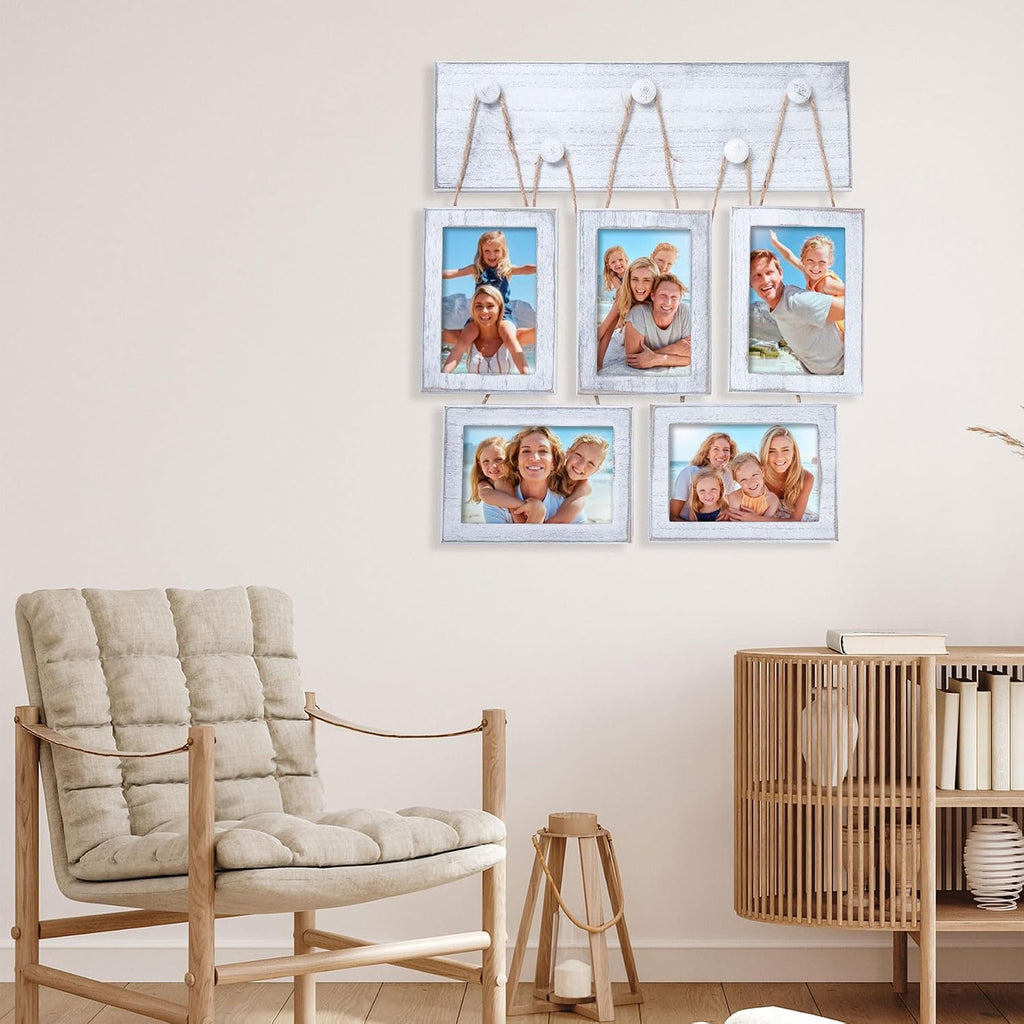 4x6 Picture Frames Collage for Wall Set of 5, Rustic Farmhouse