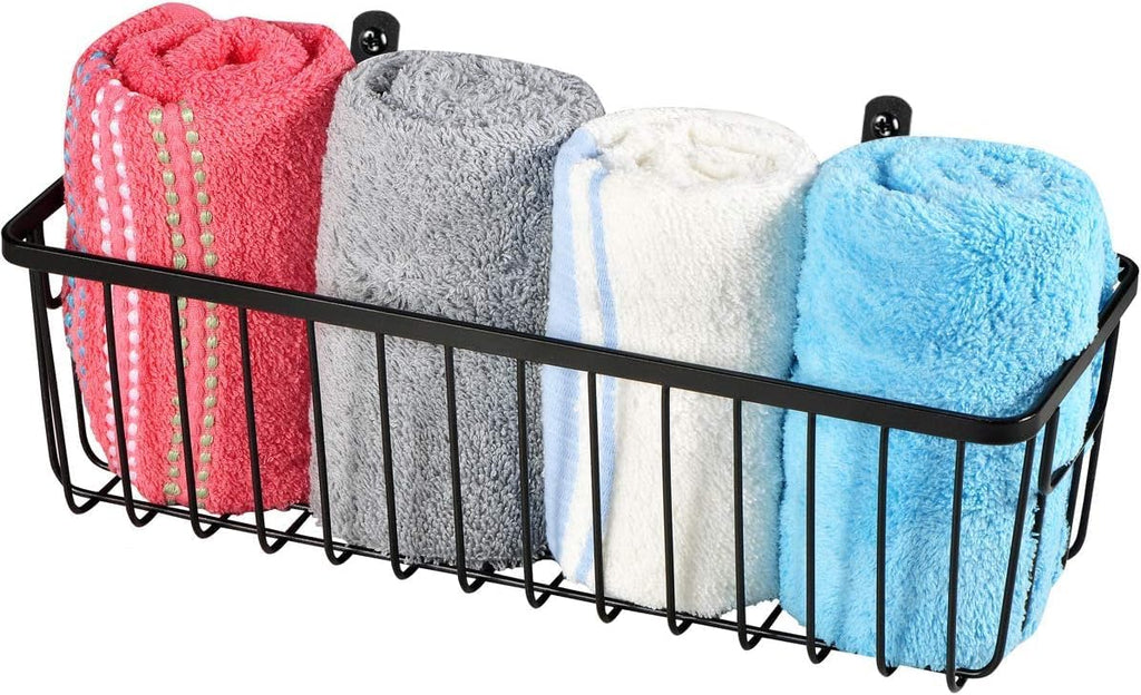 SheeChung Hanging Wall Wire Baskets, Portable Metal Wall Mount Basket