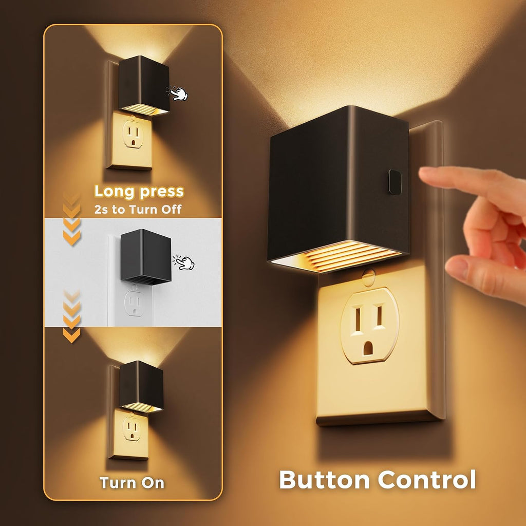 L LOHAS LED Night Light Plug into Wall, Dusk to Dawn Sensor, Dimmable