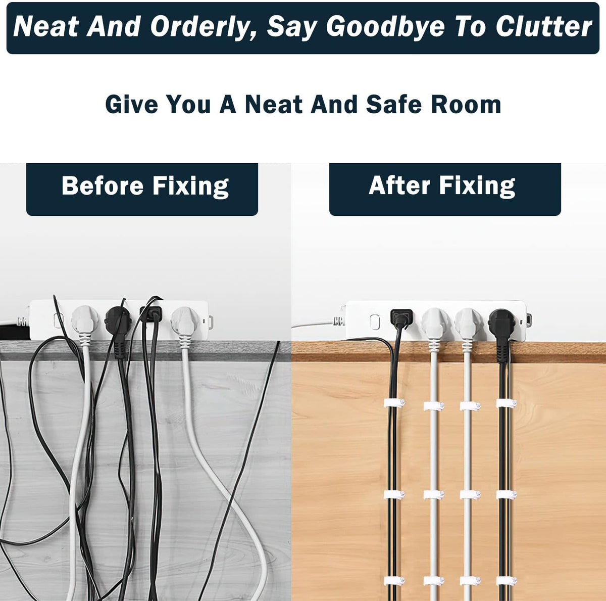 Cable Clips 10mm Nail in Cable Holder Clips 200 Pcs Wire Clips Coax Tacks Clips Speaker Wire Clips Cable Nails for Cords Cable Clamps Ethernet Cord Tacks RG6 RG59 CAT6 RJ45 Wall Wire Organizer