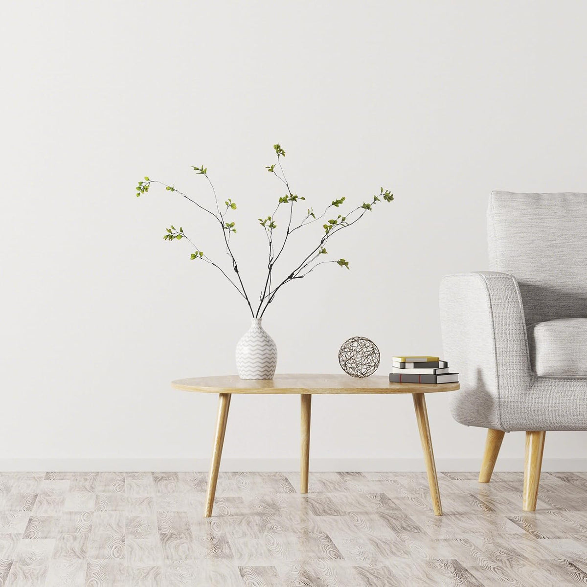 3pcs Artificial Ficus Branches, 38 Inch Faux Eucalyptus Stems, Green Fake Greenery for Vase Filler, Home Decoration (A-Green)