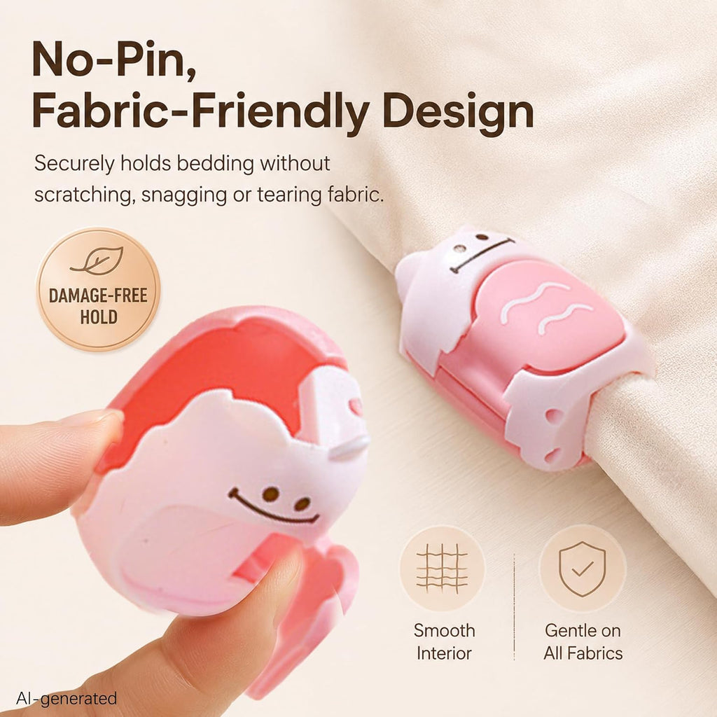 8 Pcs Adorable Totoro Bed Sheet Grippers Animal Shaped Sheet Fasteners