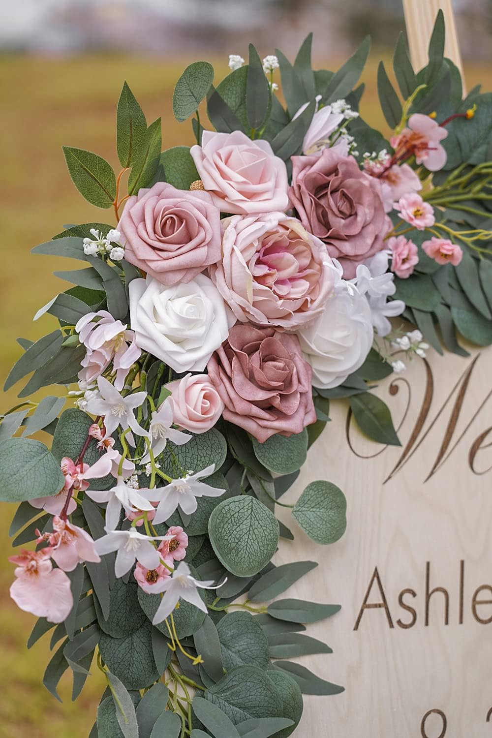 ponatia Small Artificial Wedding Arch Flowers Set of 2
