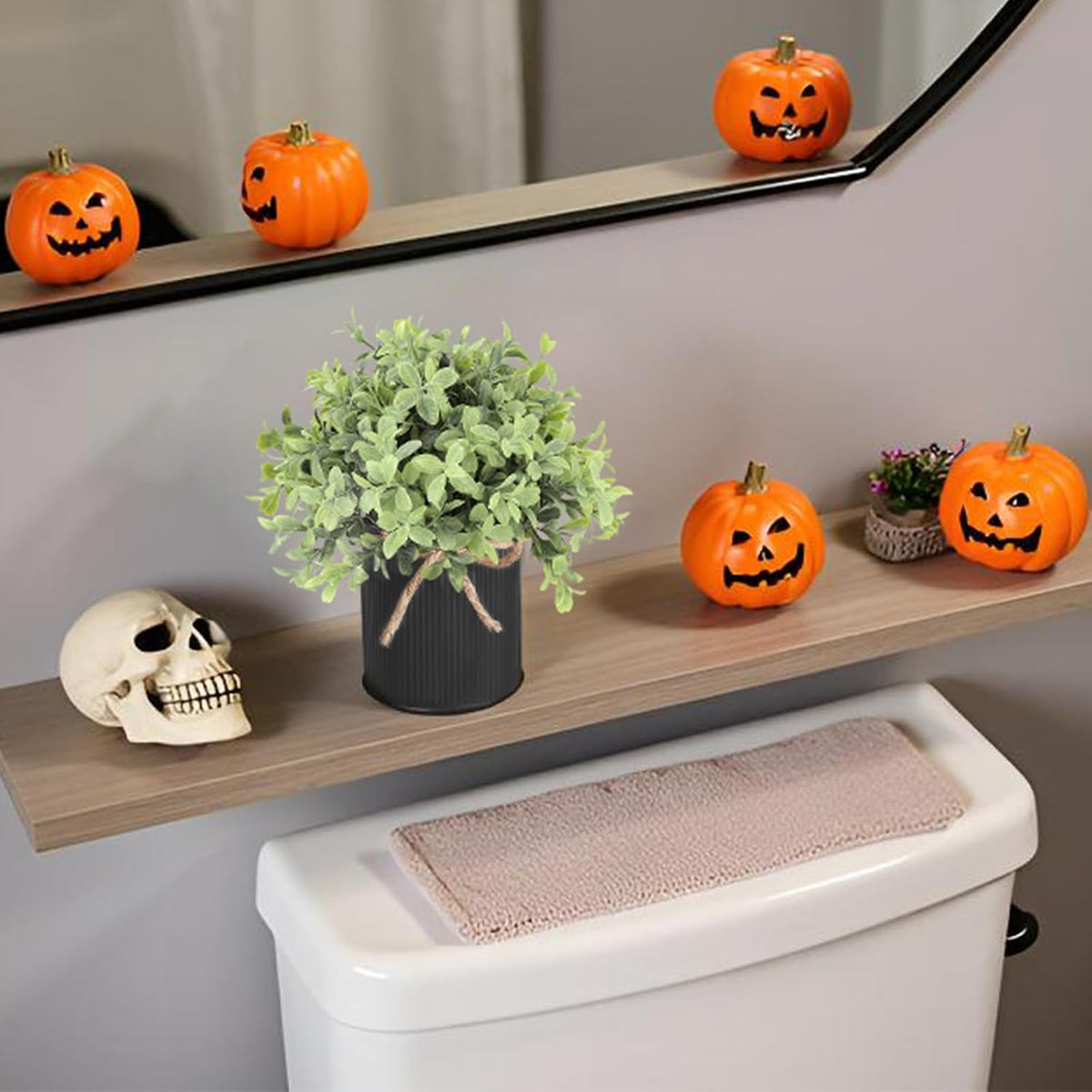 Mkono Small Fake Plants, 3 Pack Faux Plants for Farmhouse Home Decor Indoor
