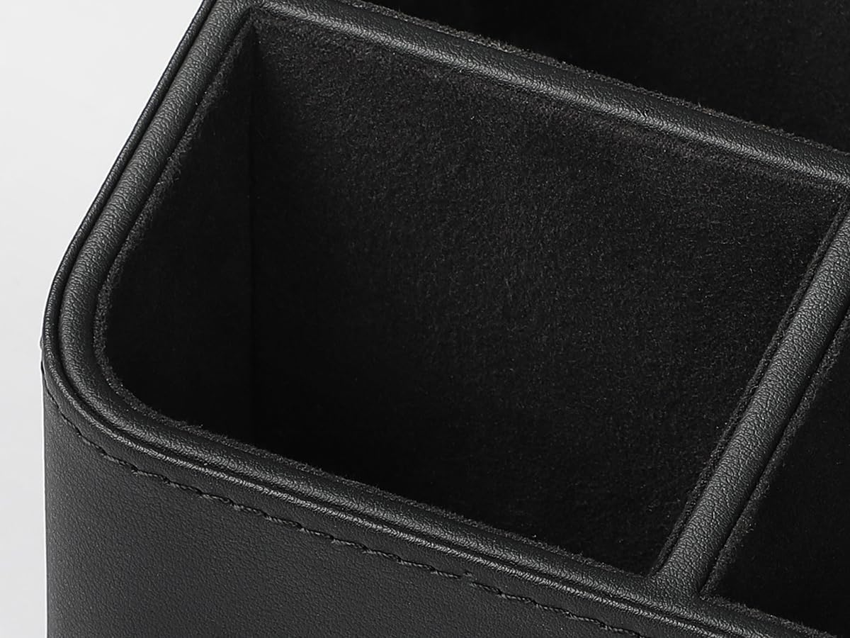 Remote Control Holder, Nightstand Organizer, Desk Caddy (Black)