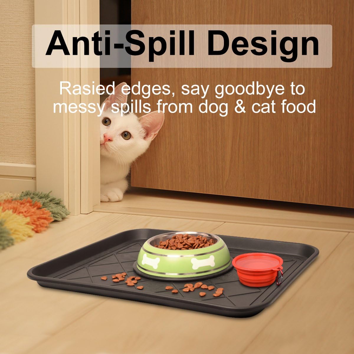 Multi-Purpose Boot Tray Mat,Dog Bowl Tray,Waterproof for Indoor and Outdoor Floor Protection