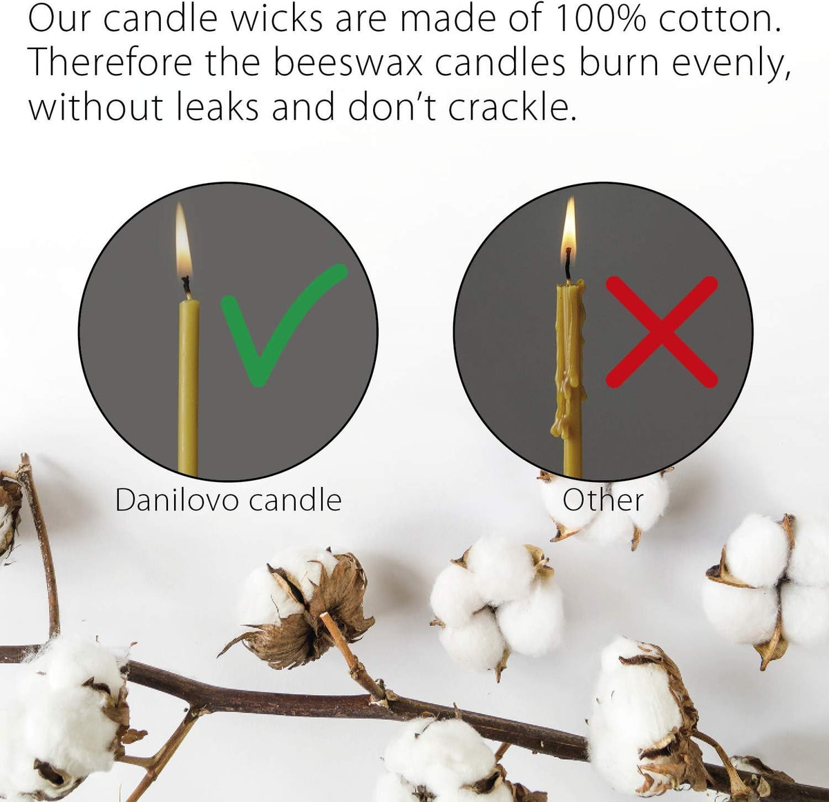 Danilovo Pure Beeswax Candles - Honey-Scented, Decorative Thin Taper Candles - Ideal for Birthday Decoration or Church Prayers - Drip Free, Tall & Smokeless Pack of 350 pcs, 6.5 x 0.22 inch