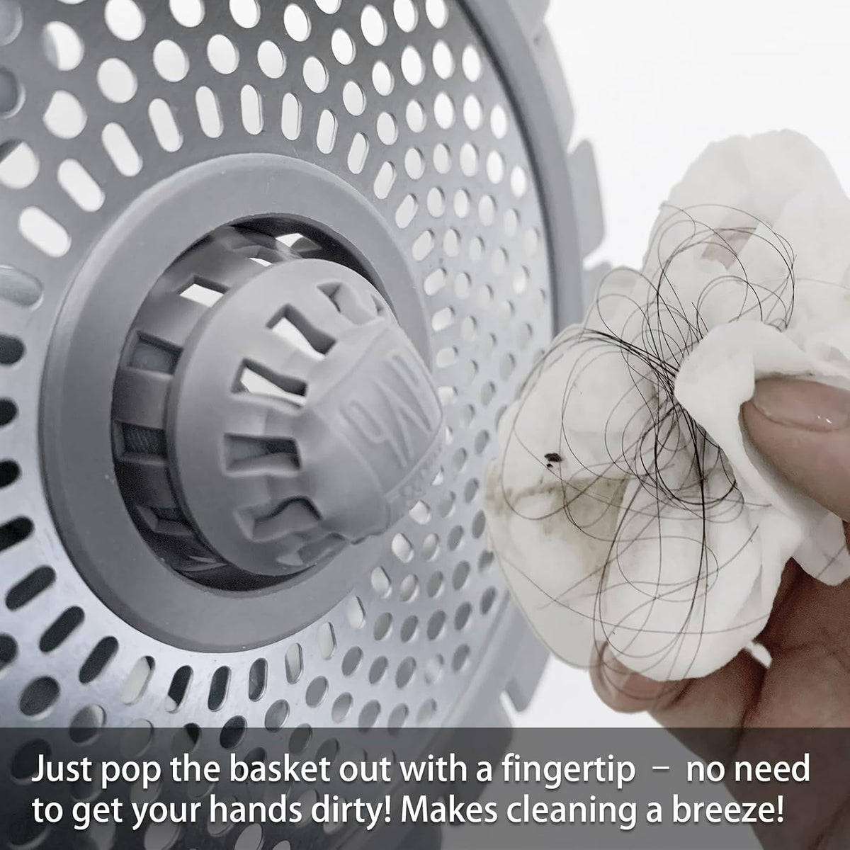 QAP Shower Drain Hair Catcher, Stainless Steel Bathtub Strainer 2-Pack