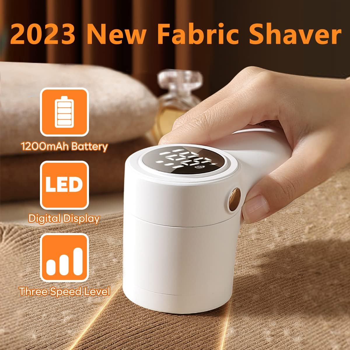 coldSky Rechargeable Fabric Shaver, Electric Lint Remover for Clothes