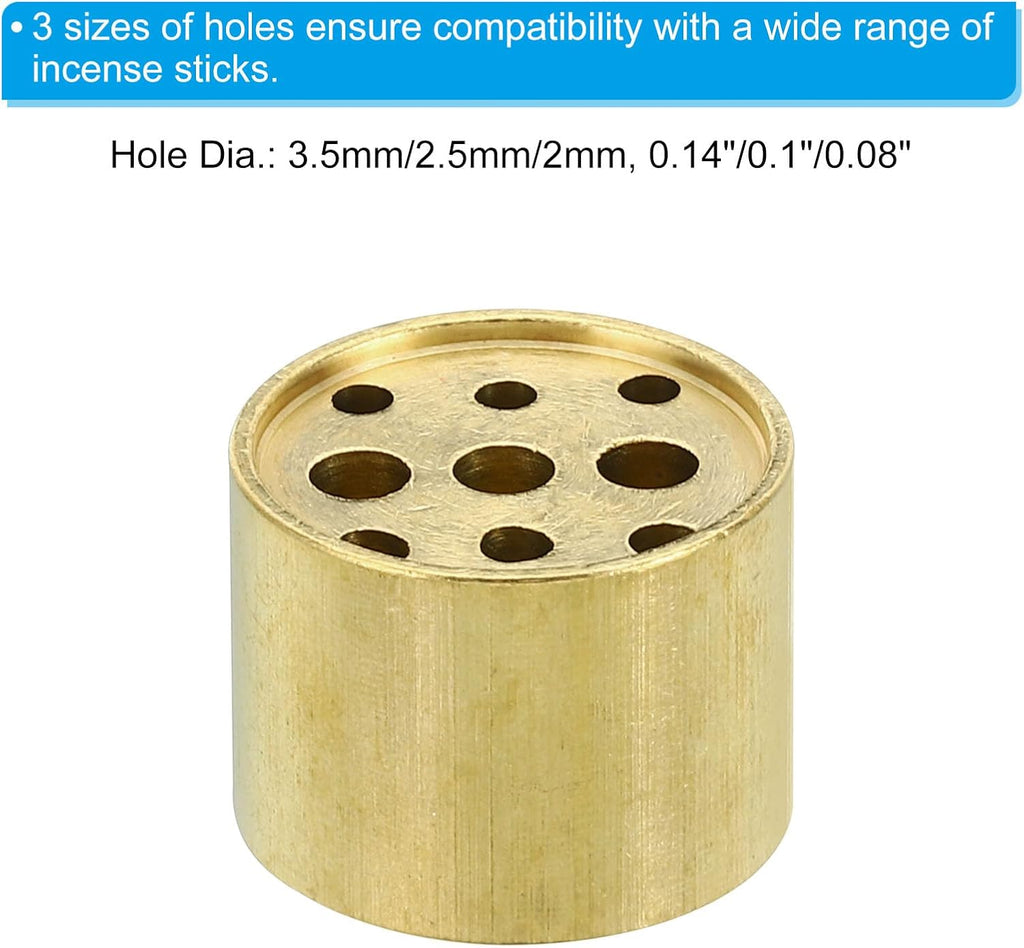 PATIKIL 2Pcs Brass Incense Cone Burner Stick Holder 0.8" Dia.0.6" Tall