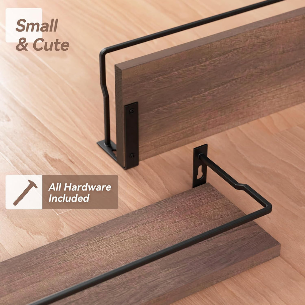 RICHER HOUSE Floating Shelves Bathroom, Small Wall Shelf Over Toilet 2 Set