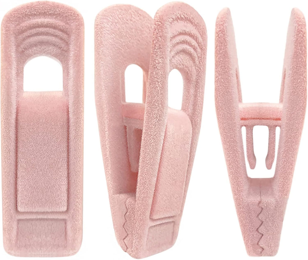 TOFIIGREM Light Pink Velvet Hangers (80-Pack), Non-Slip Strong Hanger Clips for Velvet Skirts & Pants