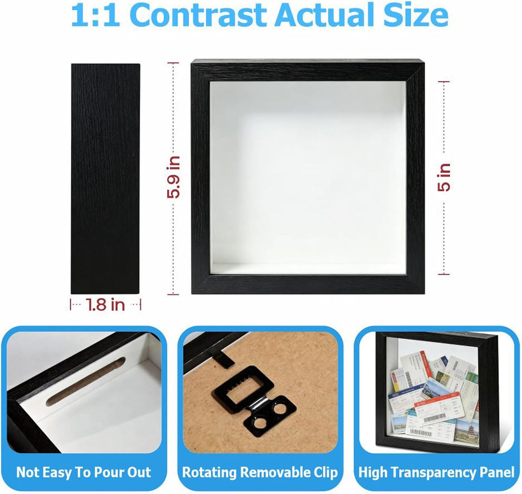 Shadow Box Frame, Suitable for Storing Various Bills and Souvenirs
