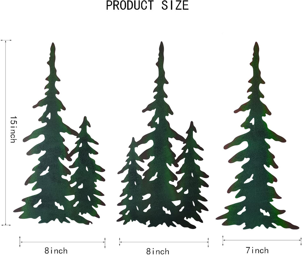 Pine Wall Hanging Metal Christmas Tree Decor Outdoor Metal Wall Art Pine