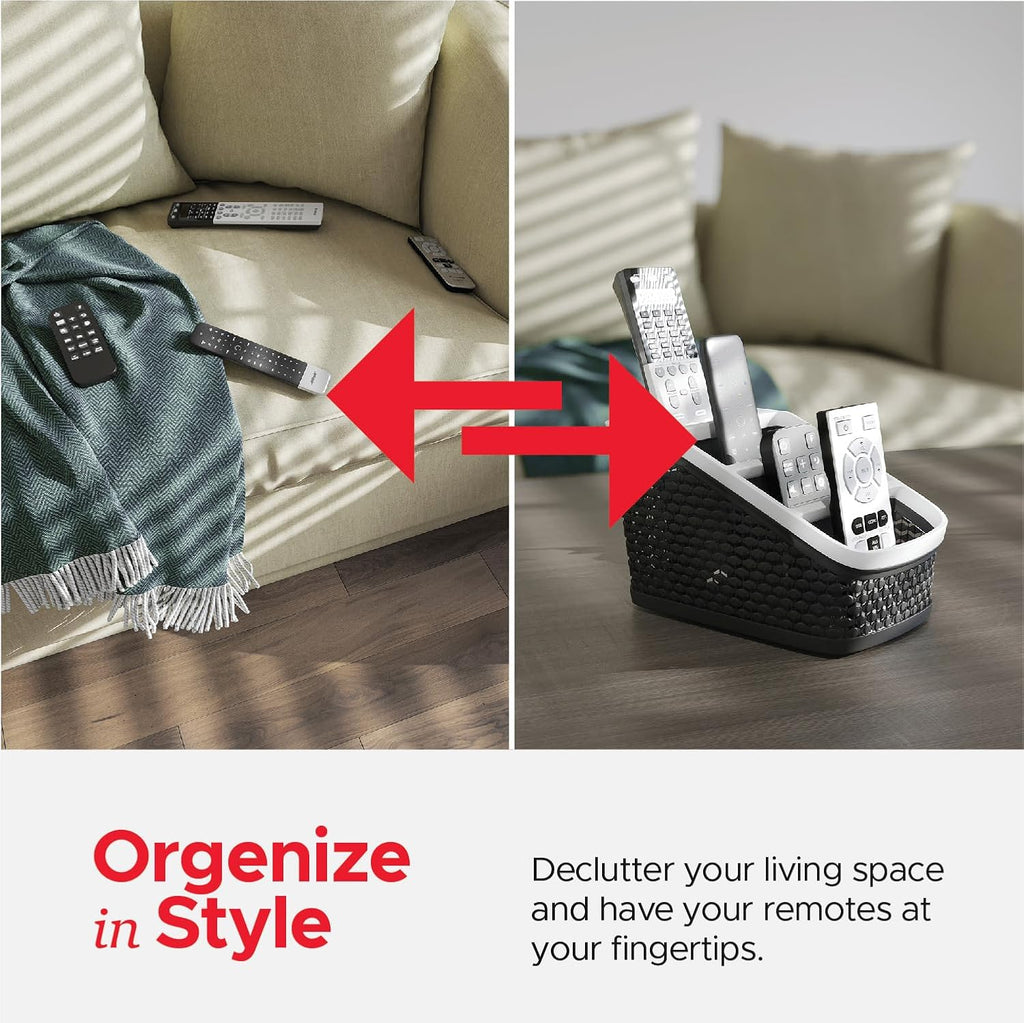 Tafura Remote Control Holder, 2 Pack, 4-Compartment Organizer