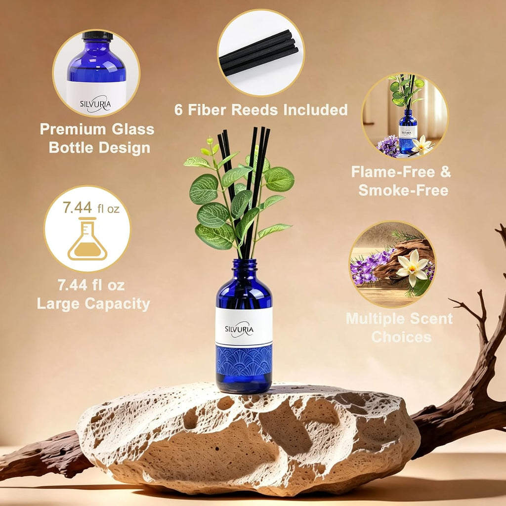Reed Diffuser Set,Lavender Vanilla Scented Oil Diffuser,7.44fl.oz