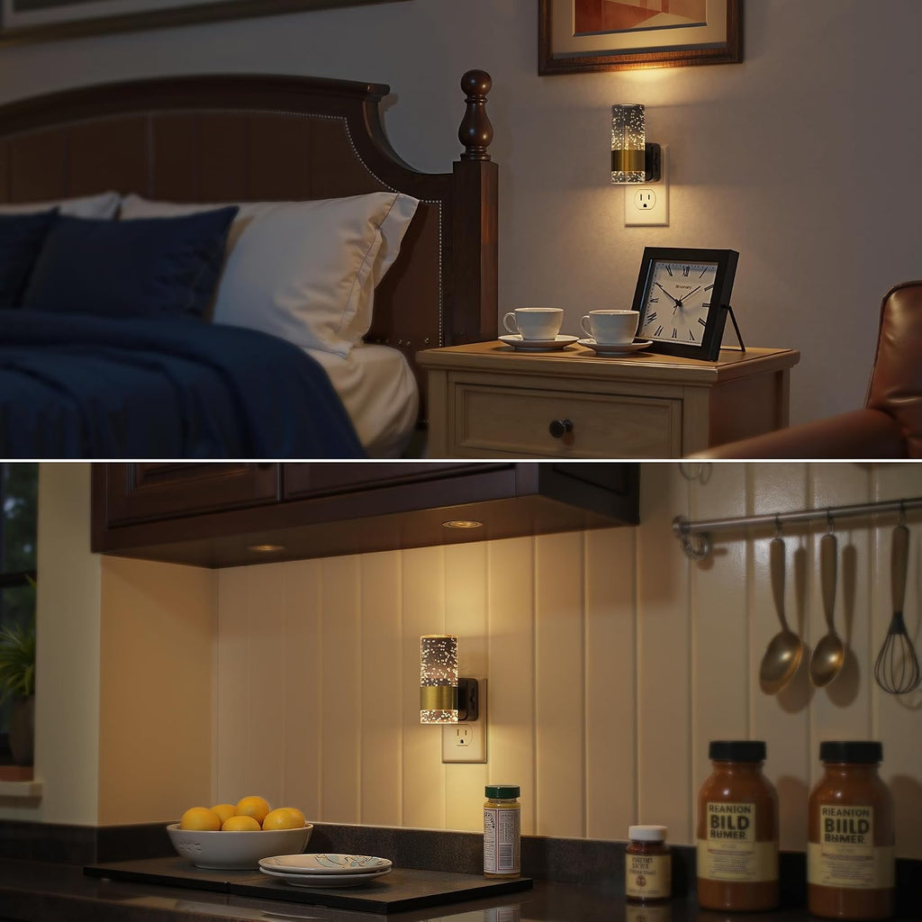 Briignite Night Light, 2 Pack Dimmable Night Lights Plug into Wall