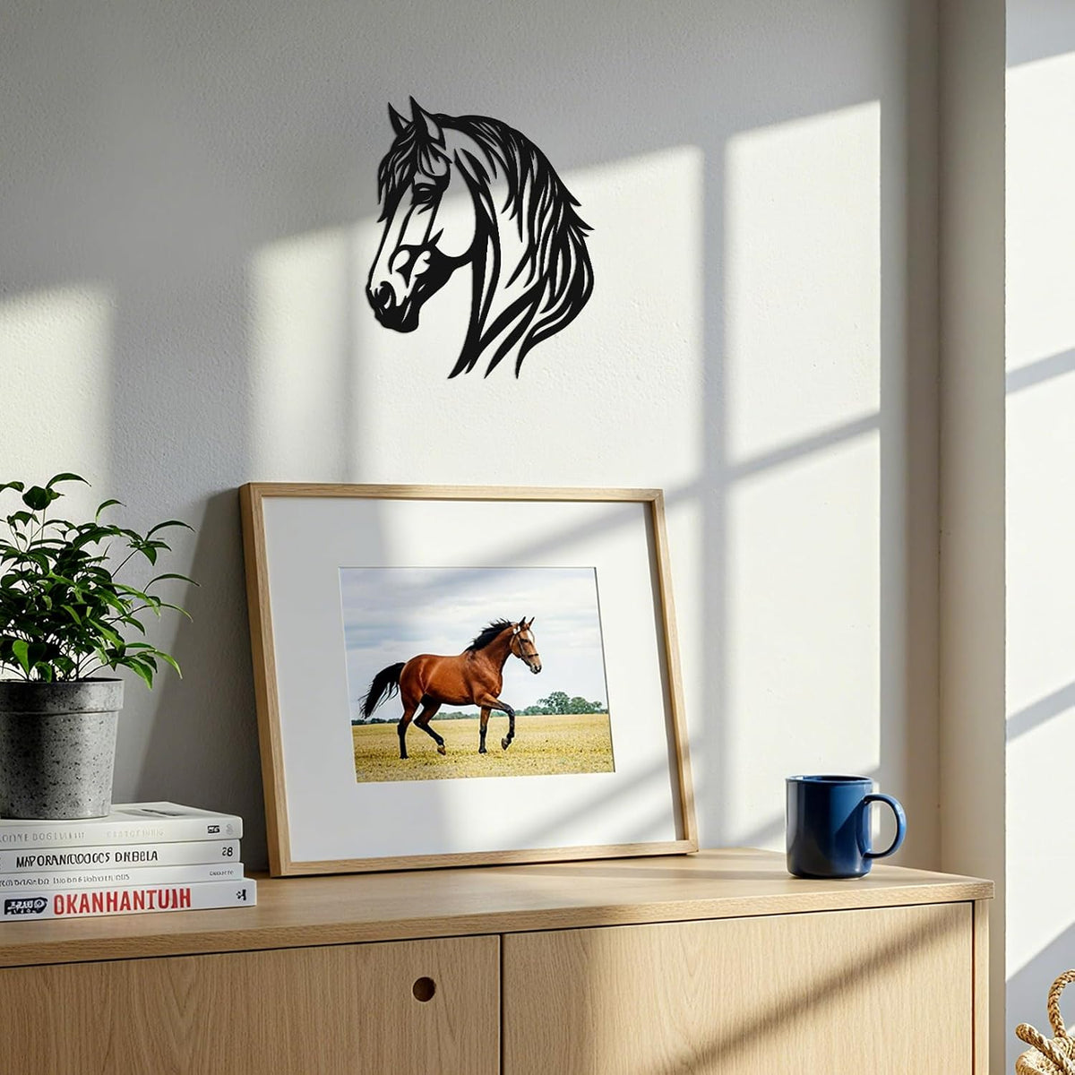 Otoolling Black Metal Horse Wall Art Horse Pictures Wall Decor