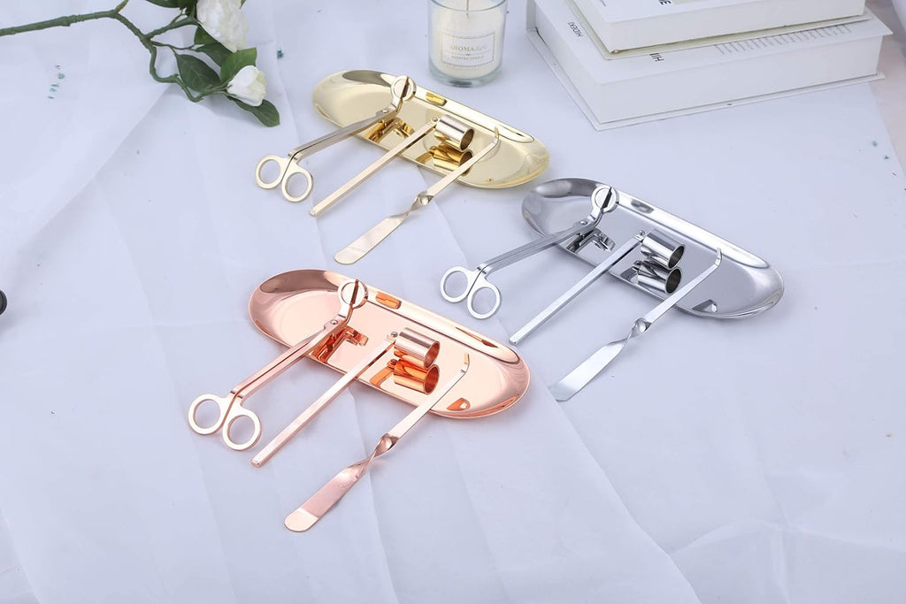 4-in-1 Stainless Steel Candle Care Kit for Candle Lovers, Rose Gold