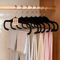 Velvet Hangers Non Slip,Pants Hangers for Closet (Black,20 Pack)
