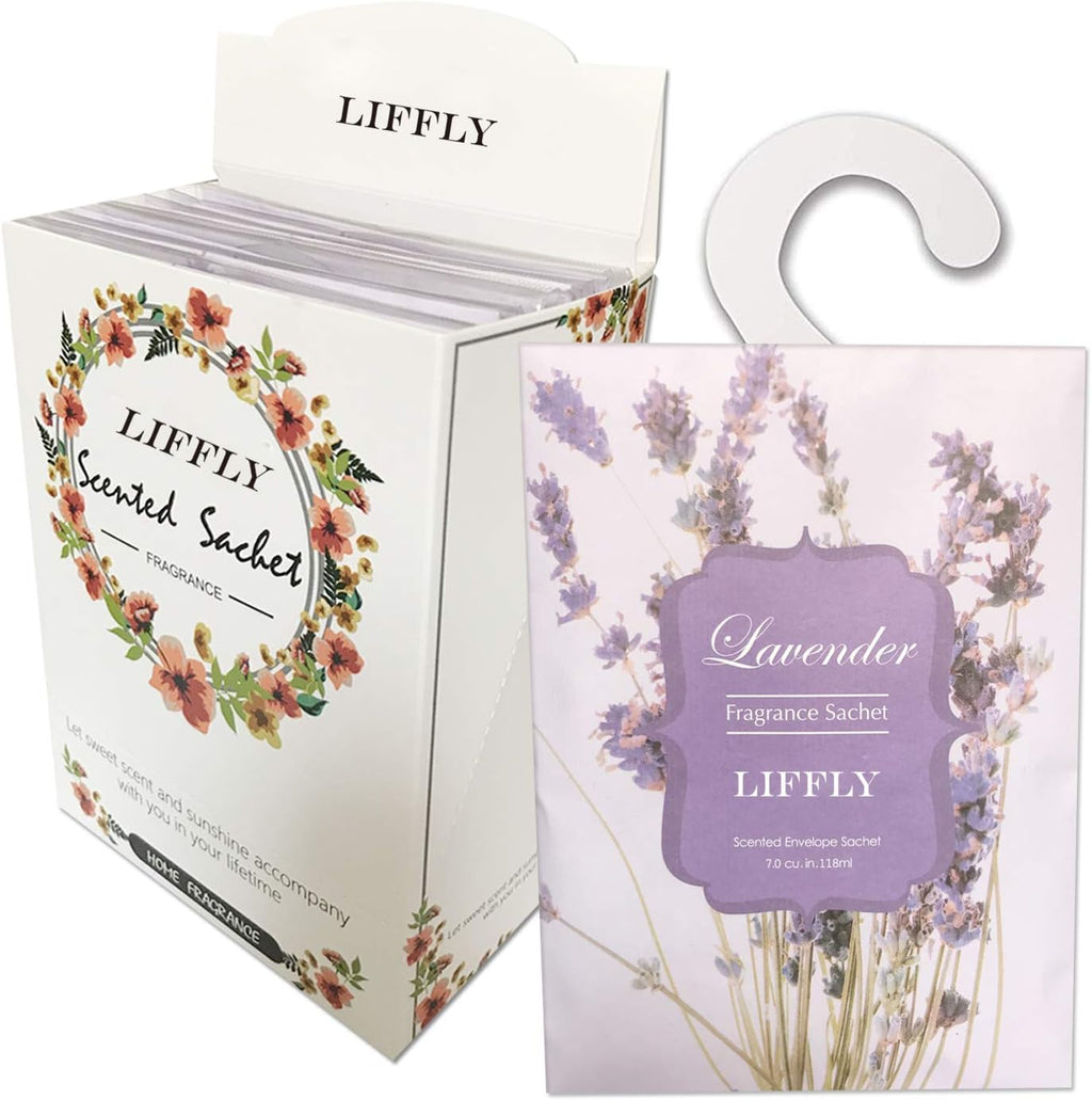 8 Large Packs Lavender Scented Sachets Bag for Drawer and Closet Odor Eliminator Home Fragrance Gift