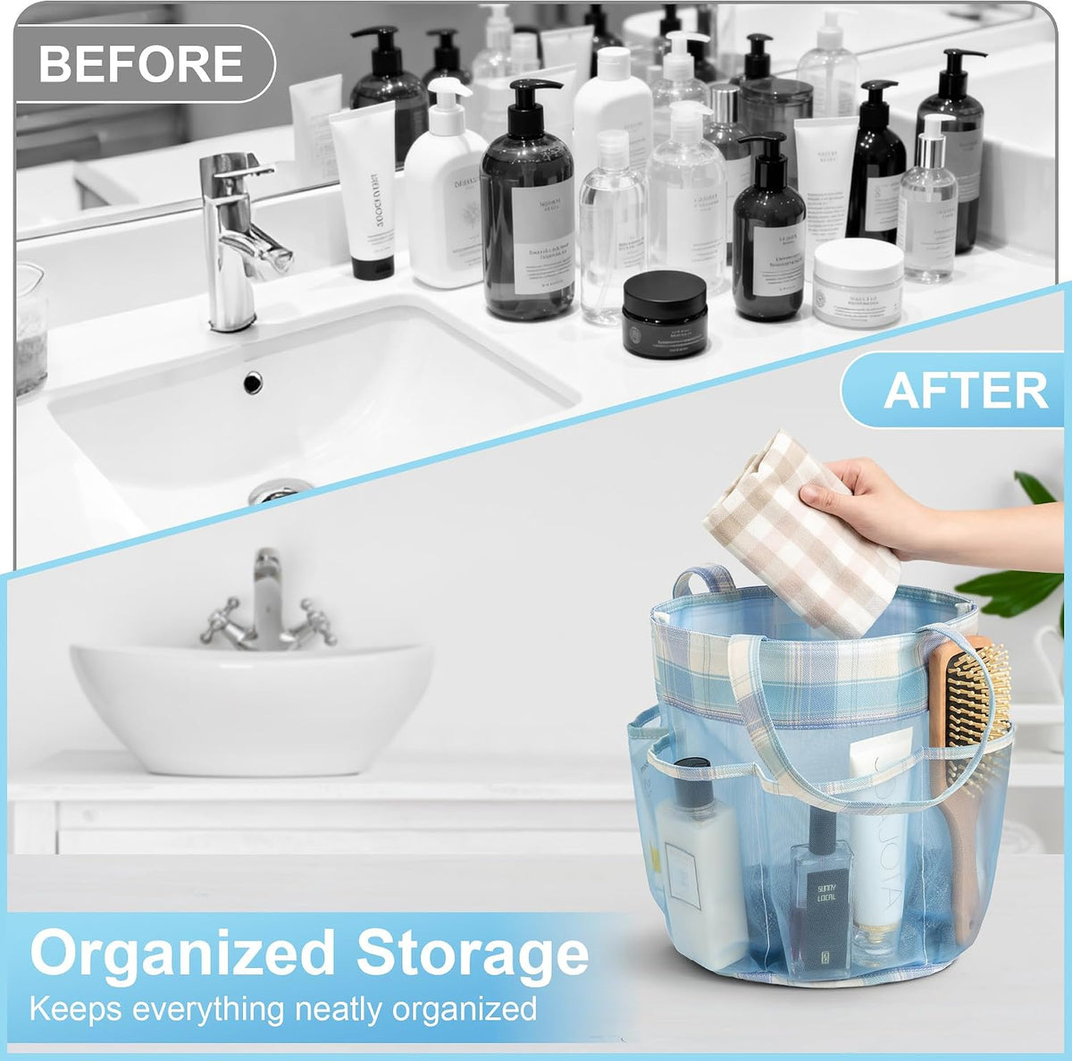 Mesh Shower Caddy Portable Bathroom Caddy Organizer