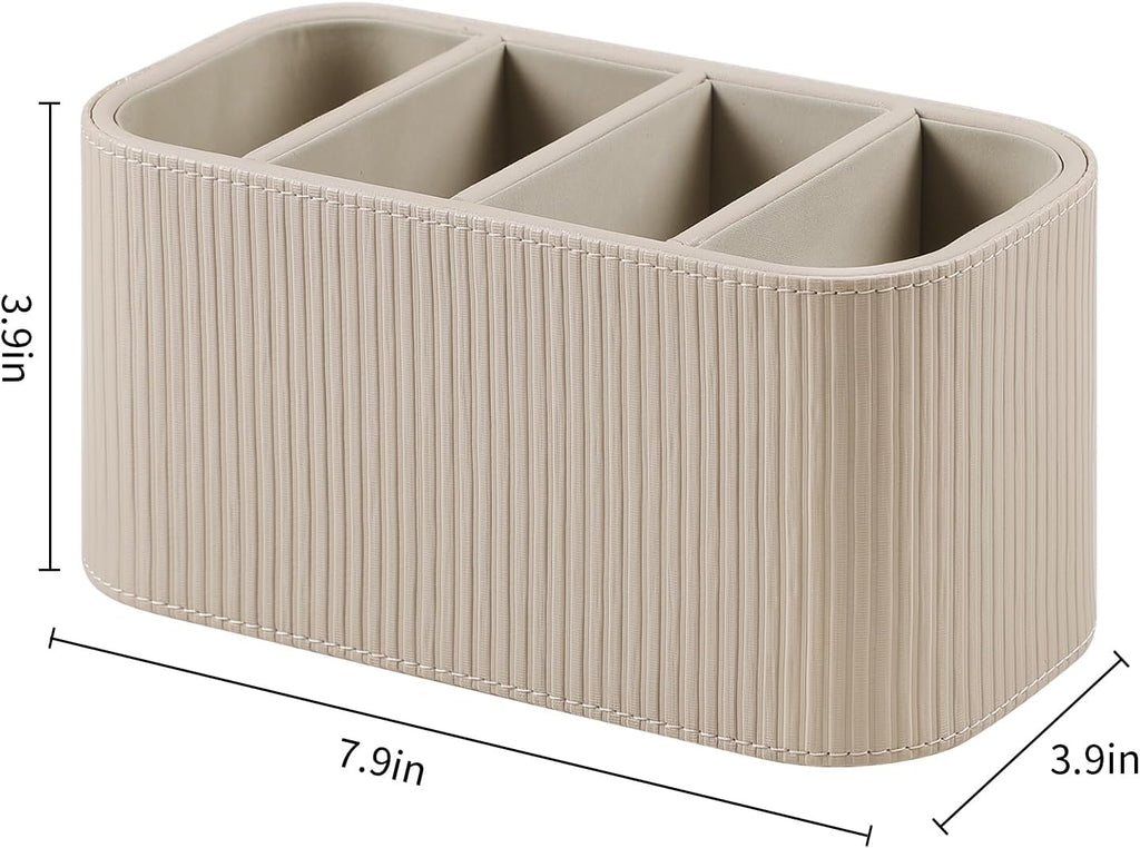 TV Remote Control Holder Remote Holder Caddy Organizer (Beige)