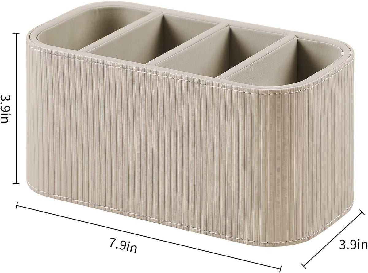 TV Remote Control Holder Remote Holder Caddy Organizer (Beige)