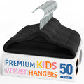 Smartor Premium 11 Inch Baby Hangers 50 Pack, Kids Velvet Hanger, Non Slip