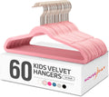 HOUSE DAY Velvet Kids Hangers 60 Pack, Premium Childrens Hangers for Closet