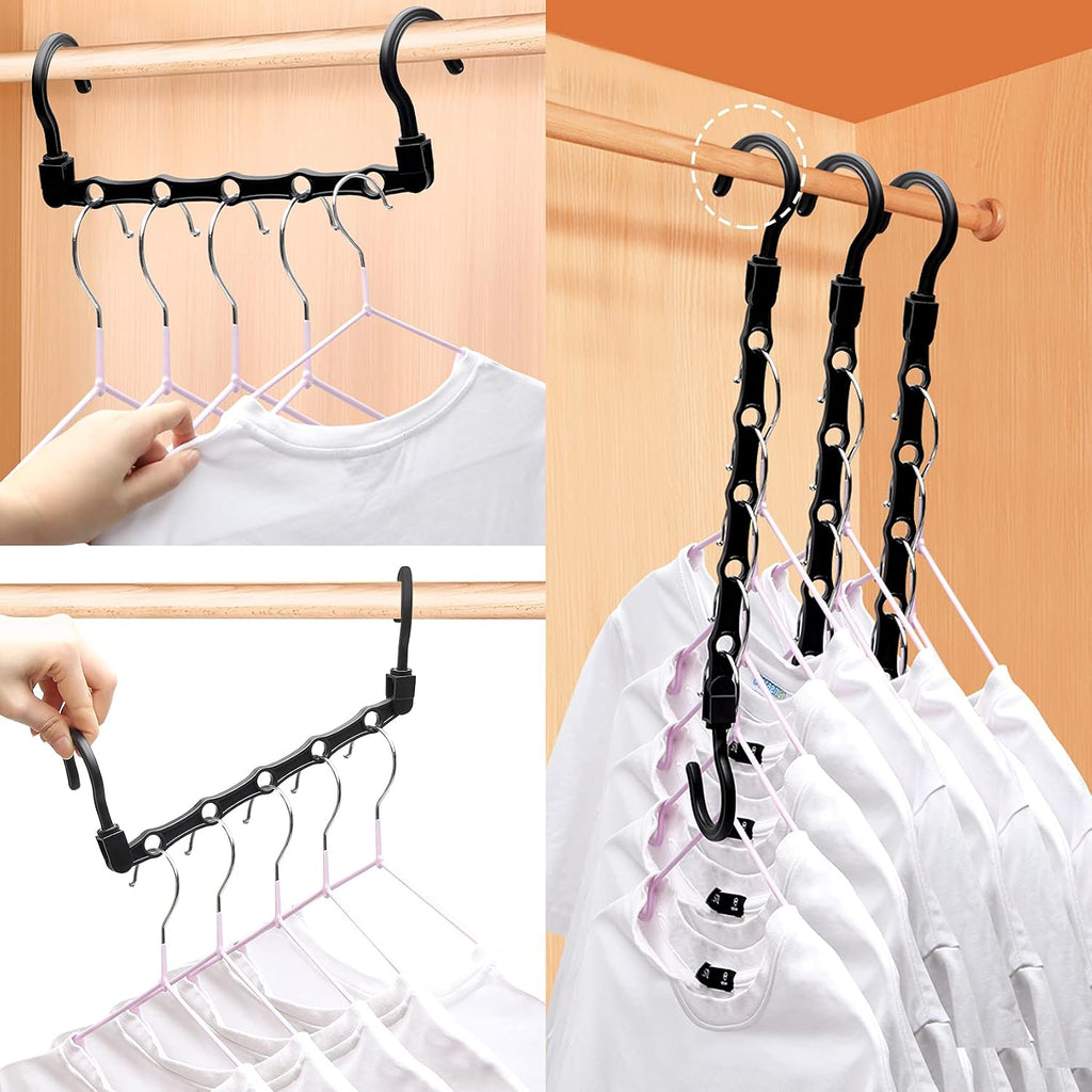 24 Pack Closet Organizers and Storage, Stronger Space Saving Hangers