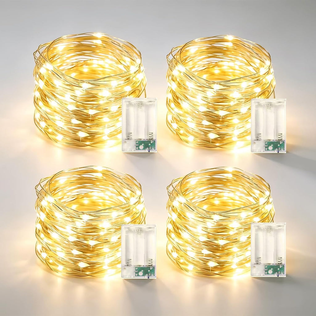 JMEXSUSS 50 LED Fairy Lights Battery Operated, Warm White Christmas Lights