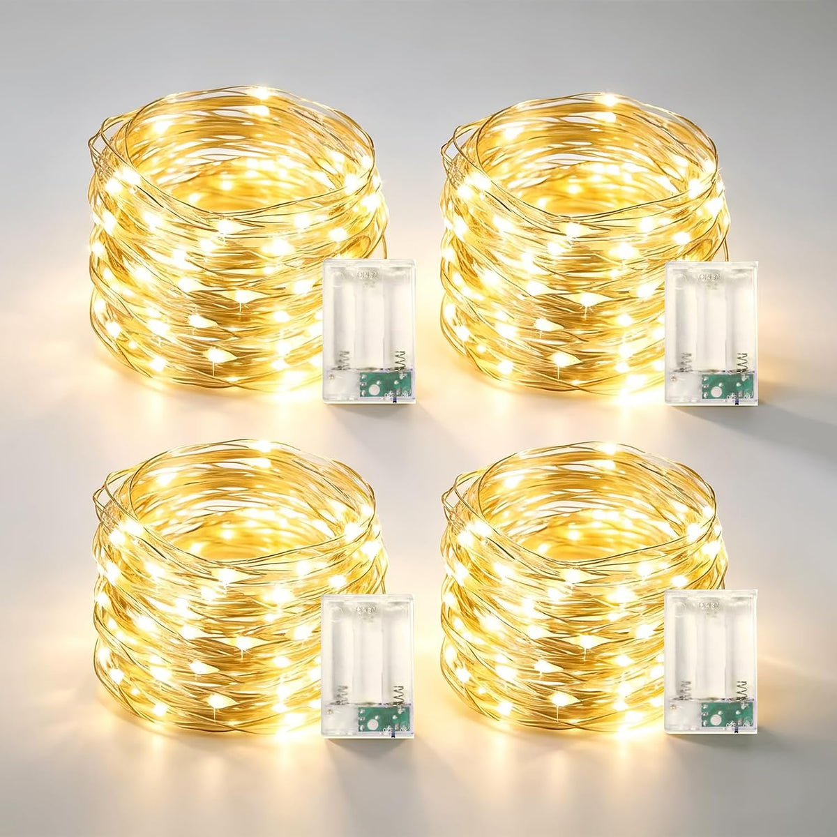 JMEXSUSS 50 LED Fairy Lights Battery Operated, Warm White Christmas Lights