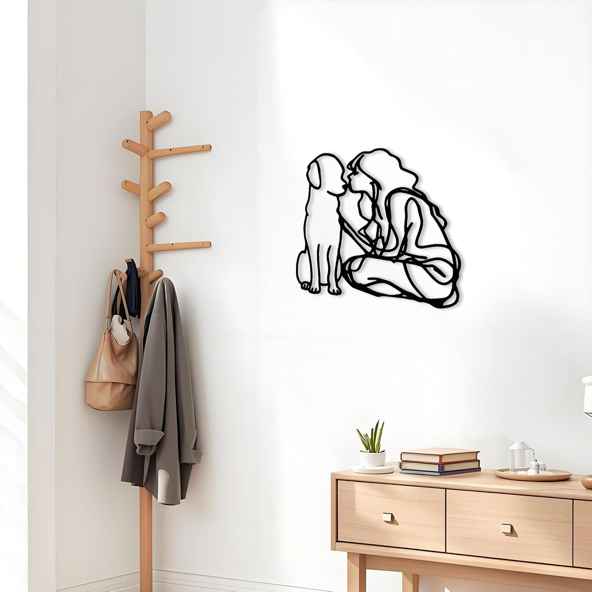 DICYWUDI Metal 12.8 * 10.6 inch Memory Gifts for Pet Lovers Wall Decor - Love My Black Dog Wall Art for or Indoor Kitchen Bathroom Bedroom