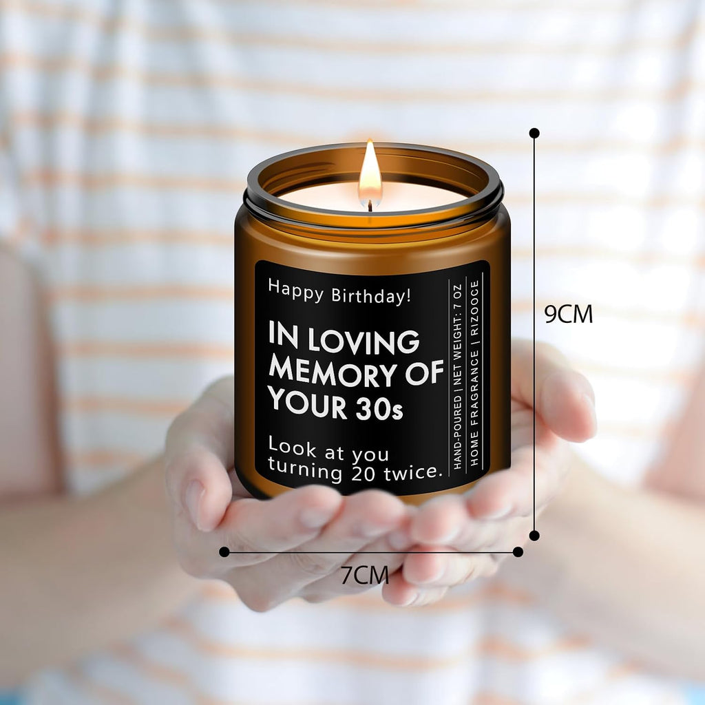 40th Birthday Gifts for Women Men, 1986 Birthday Scented Candle