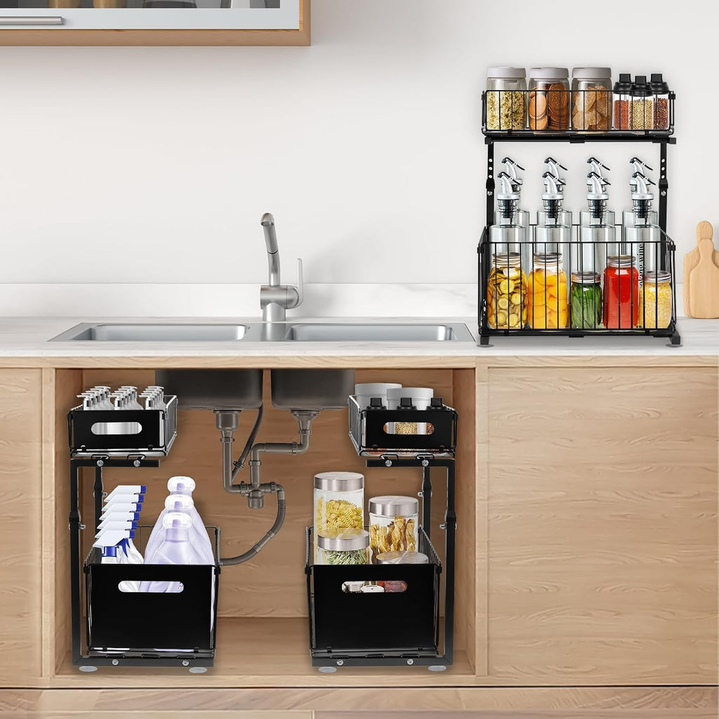 Under Sink Organizers and Storage, 2-Tier Pull Out Cabinet Organizer